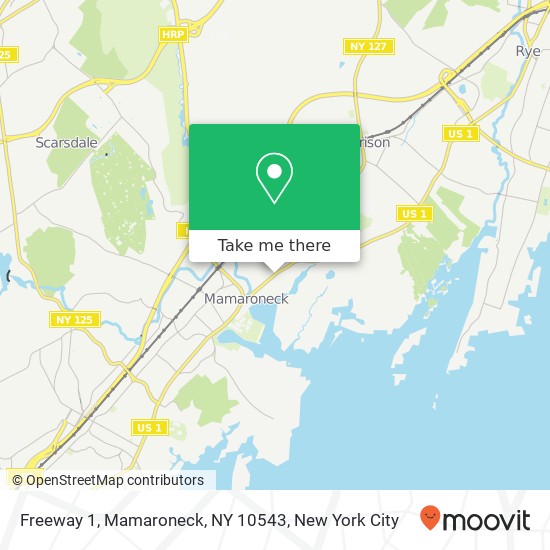 Mapa de Freeway 1, Mamaroneck, NY 10543