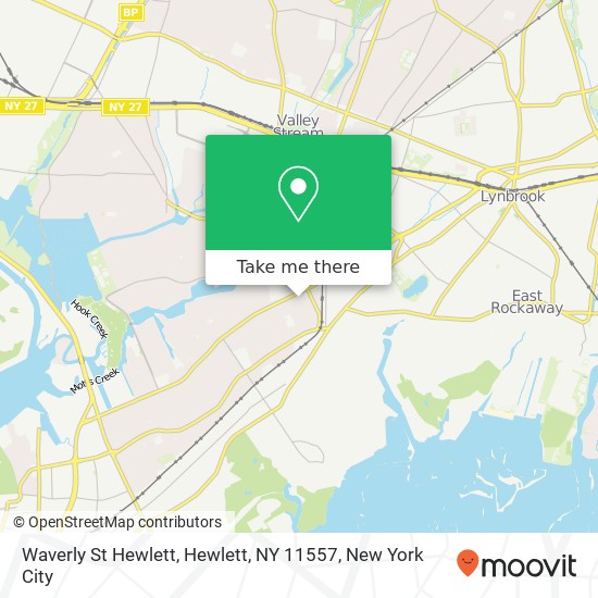 Waverly St Hewlett, Hewlett, NY 11557 map