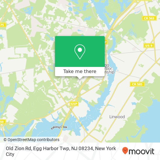 Old Zion Rd, Egg Harbor Twp, NJ 08234 map