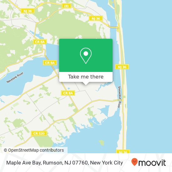 Mapa de Maple Ave Bay, Rumson, NJ 07760