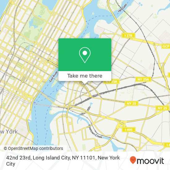 Mapa de 42nd 23rd, Long Island City, NY 11101