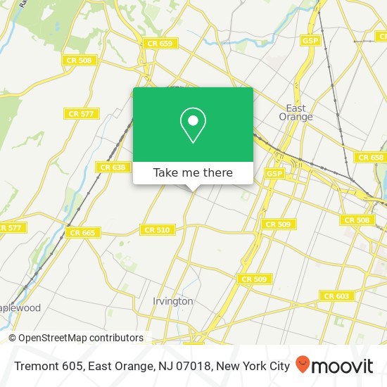 Tremont 605, East Orange, NJ 07018 map