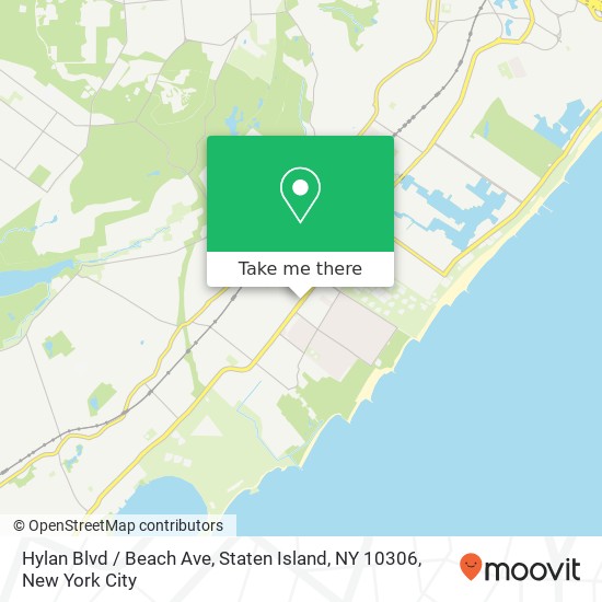 Mapa de Hylan Blvd / Beach Ave, Staten Island, NY 10306