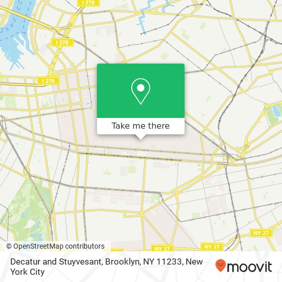 Mapa de Decatur and Stuyvesant, Brooklyn, NY 11233