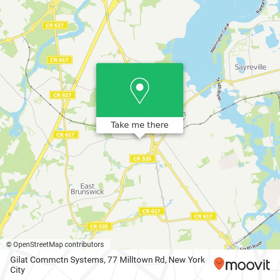 Gilat Commctn Systems, 77 Milltown Rd map