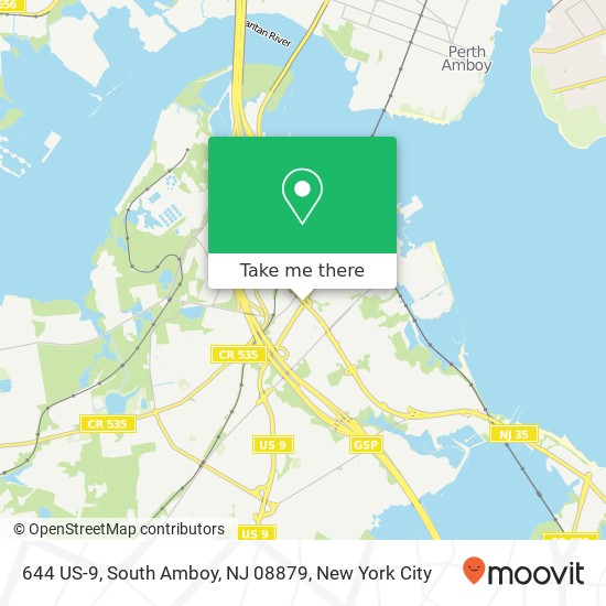 Mapa de 644 US-9, South Amboy, NJ 08879