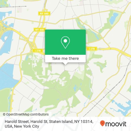 Mapa de Harold Street, Harold St, Staten Island, NY 10314, USA
