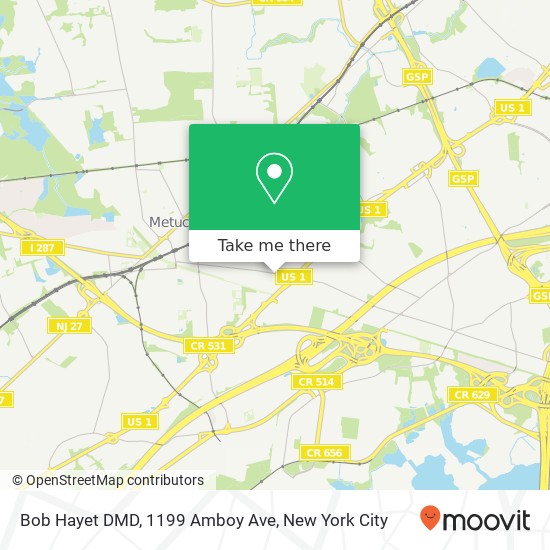 Bob Hayet DMD, 1199 Amboy Ave map