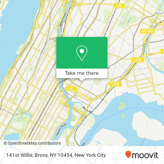 141st Willis, Bronx, NY 10454 map