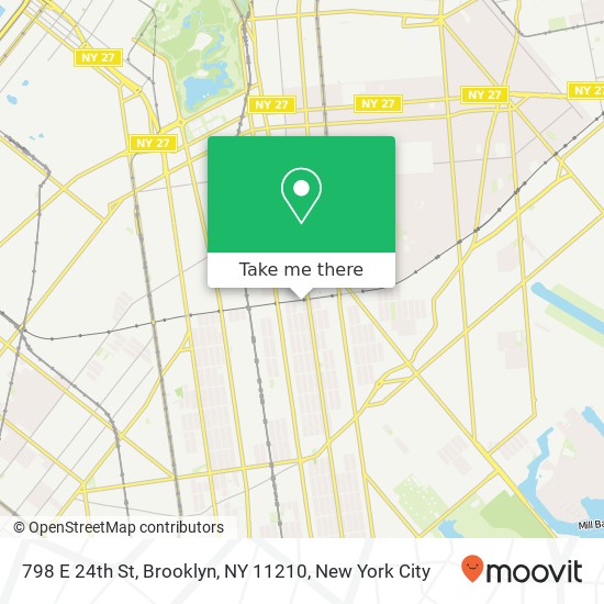 Mapa de 798 E 24th St, Brooklyn, NY 11210