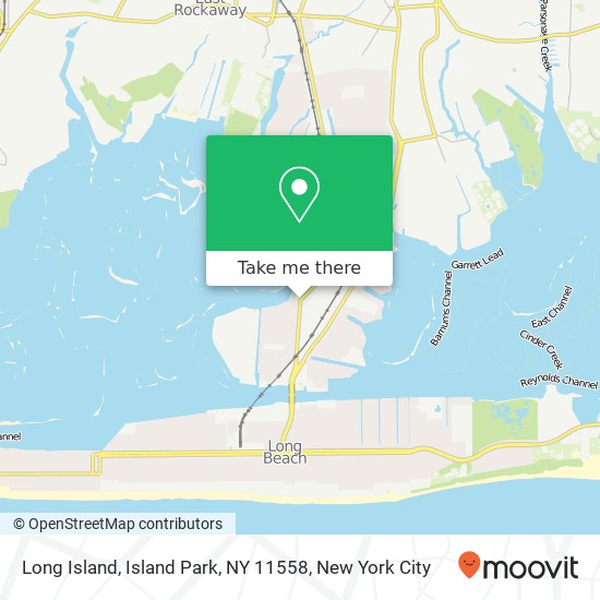 Mapa de Long Island, Island Park, NY 11558
