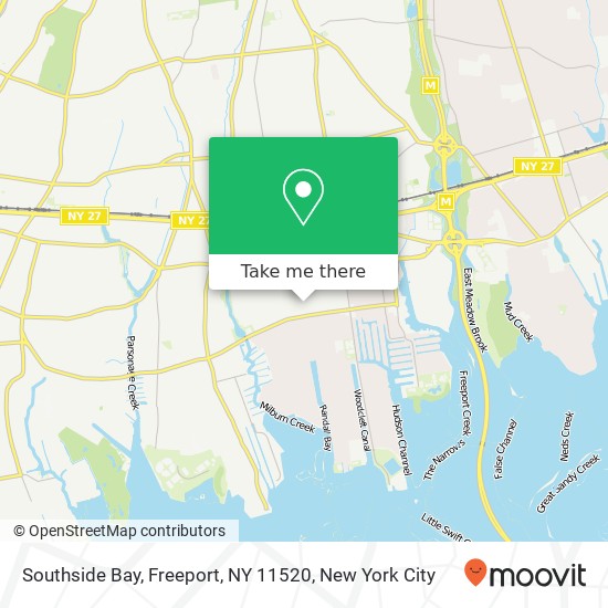 Mapa de Southside Bay, Freeport, NY 11520
