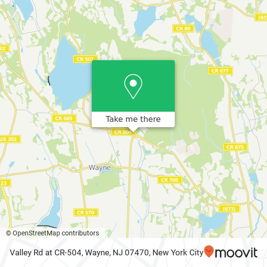 Mapa de Valley Rd at CR-504, Wayne, NJ 07470