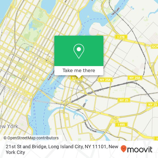 21st St and Bridge, Long Island City, NY 11101 map