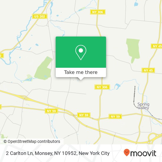 Mapa de 2 Carlton Ln, Monsey, NY 10952
