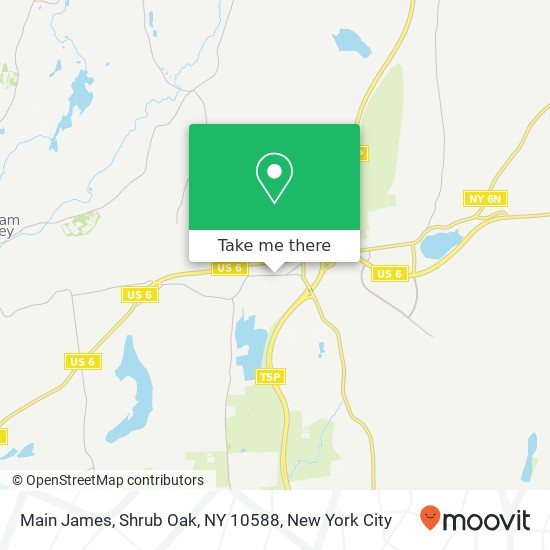 Mapa de Main James, Shrub Oak, NY 10588