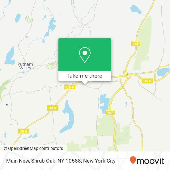Mapa de Main New, Shrub Oak, NY 10588