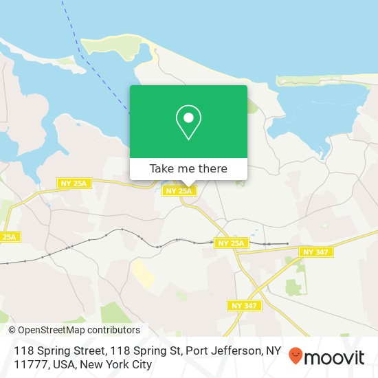 Mapa de 118 Spring Street, 118 Spring St, Port Jefferson, NY 11777, USA