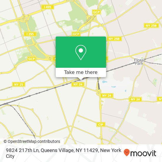 Mapa de 9824 217th Ln, Queens Village, NY 11429