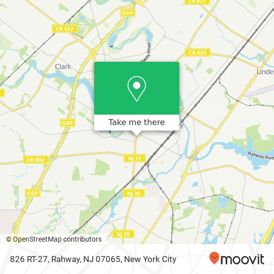 Mapa de 826 RT-27, Rahway, NJ 07065