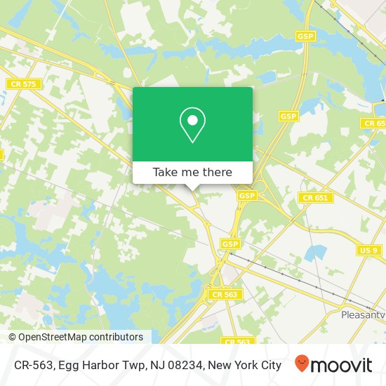 Mapa de CR-563, Egg Harbor Twp, NJ 08234