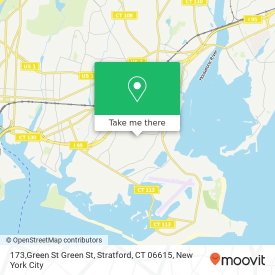 Mapa de 173,Green St Green St, Stratford, CT 06615