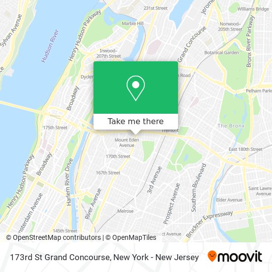 Mapa de 173rd St Grand Concourse