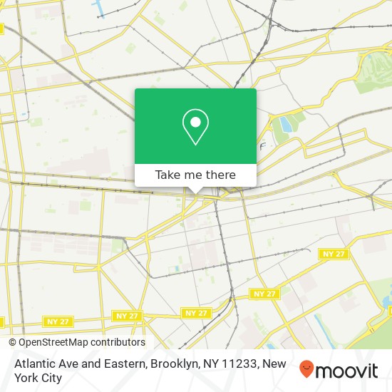 Atlantic Ave and Eastern, Brooklyn, NY 11233 map