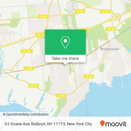 63 Doane Ave, Bellport, NY 11713 map