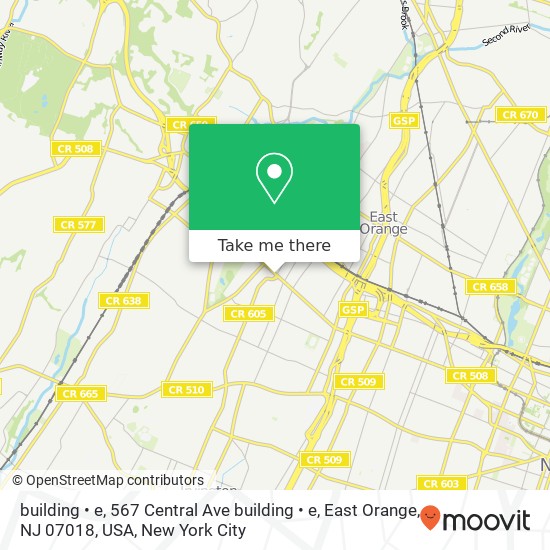 building • e, 567 Central Ave building • e, East Orange, NJ 07018, USA map
