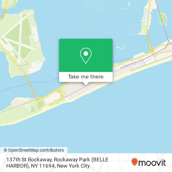 Mapa de 137th St Rockaway, Rockaway Park (BELLE HARBOR), NY 11694