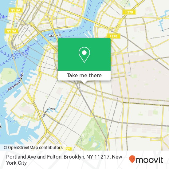 Portland Ave and Fulton, Brooklyn, NY 11217 map