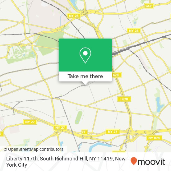 Mapa de Liberty 117th, South Richmond Hill, NY 11419