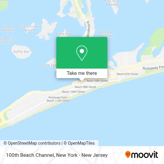 100th Beach Channel map