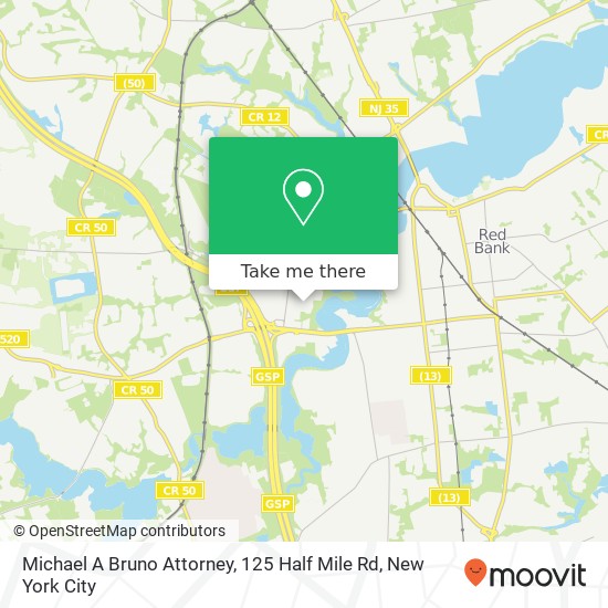 Michael A Bruno Attorney, 125 Half Mile Rd map
