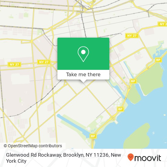 Mapa de Glenwood Rd Rockaway, Brooklyn, NY 11236