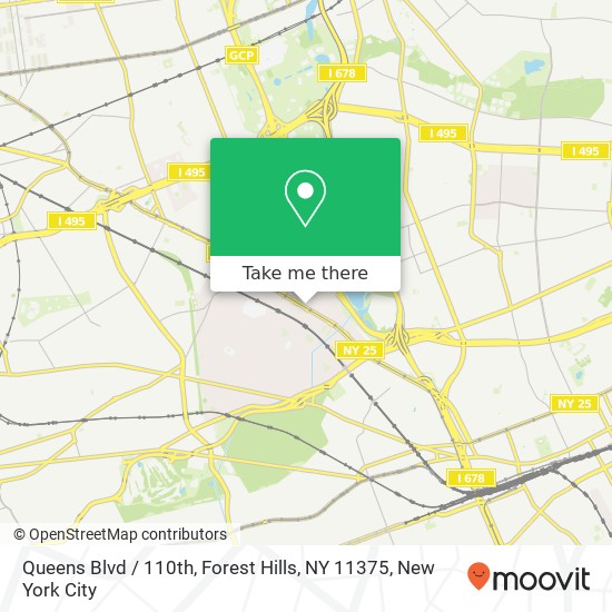 Queens Blvd / 110th, Forest Hills, NY 11375 map