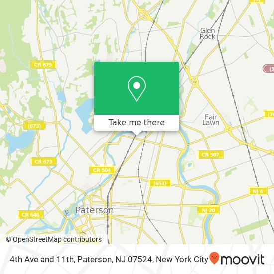 Mapa de 4th Ave and 11th, Paterson, NJ 07524