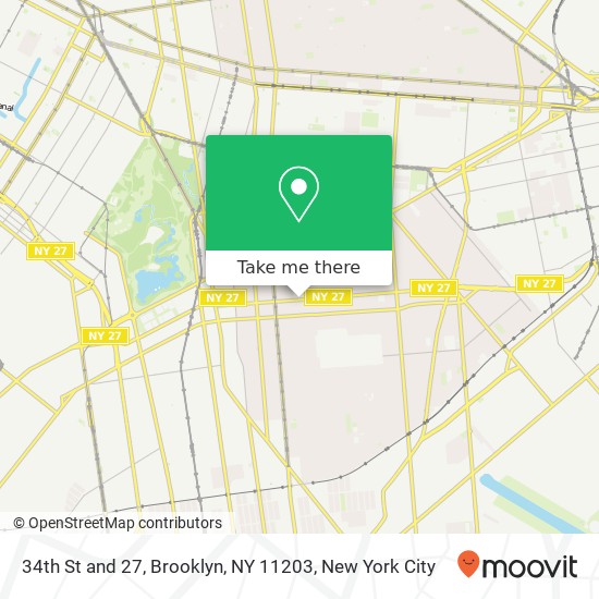 34th St and 27, Brooklyn, NY 11203 map