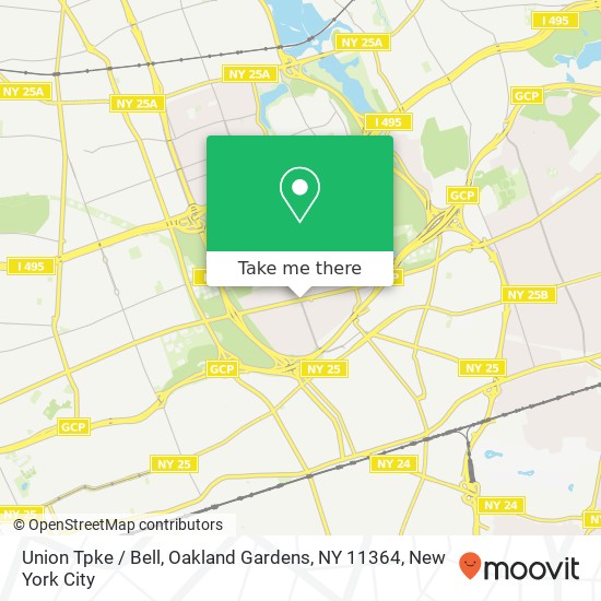 Mapa de Union Tpke / Bell, Oakland Gardens, NY 11364