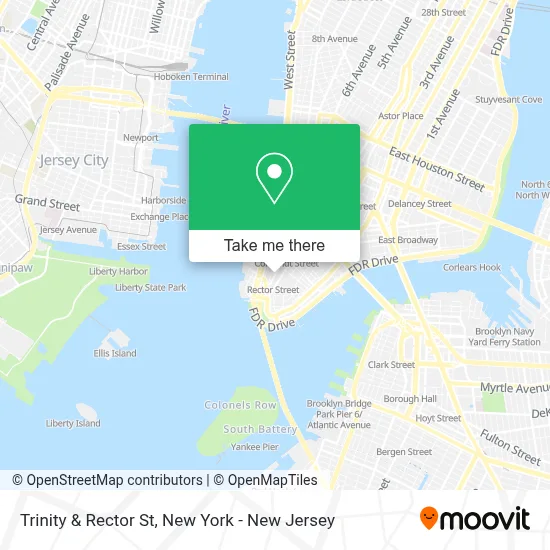 Trinity & Rector St map