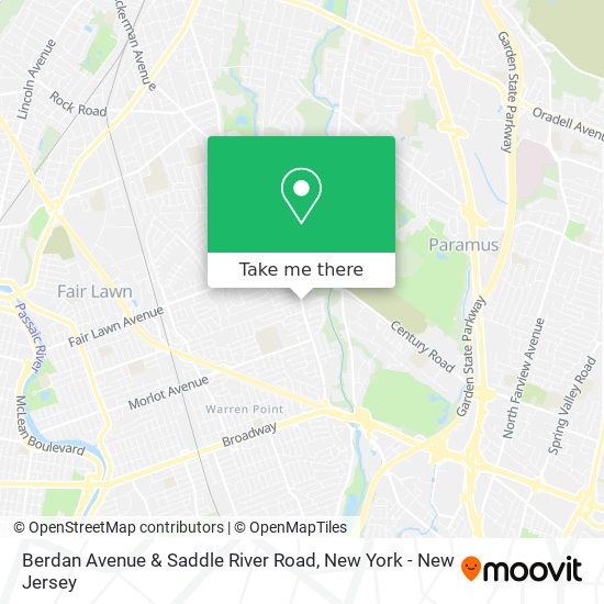 Berdan Avenue & Saddle River Road map