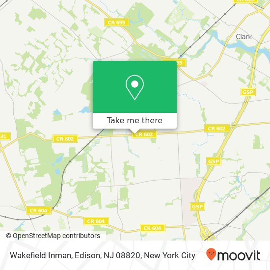 Wakefield Inman, Edison, NJ 08820 map