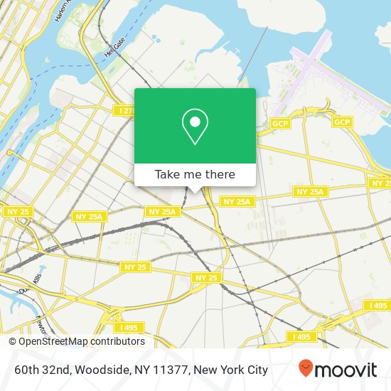 Mapa de 60th 32nd, Woodside, NY 11377