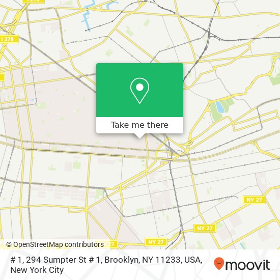 # 1, 294 Sumpter St # 1, Brooklyn, NY 11233, USA map