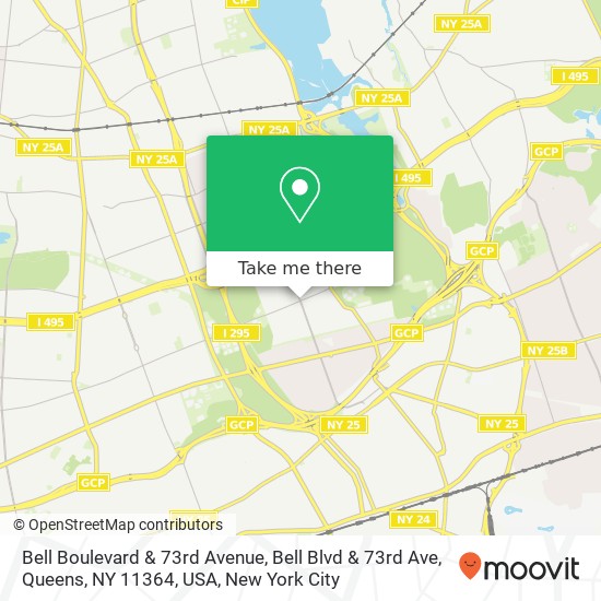 Bell Boulevard & 73rd Avenue, Bell Blvd & 73rd Ave, Queens, NY 11364, USA map