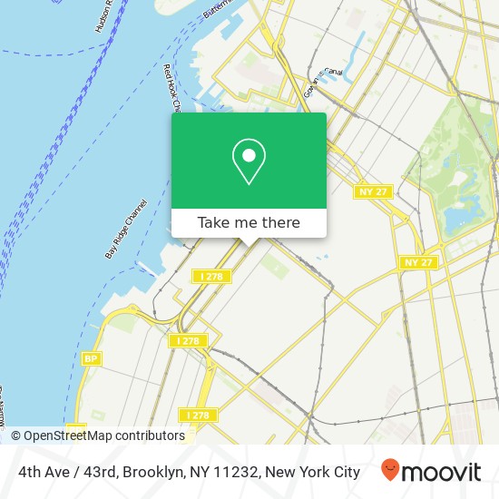 4th Ave / 43rd, Brooklyn, NY 11232 map