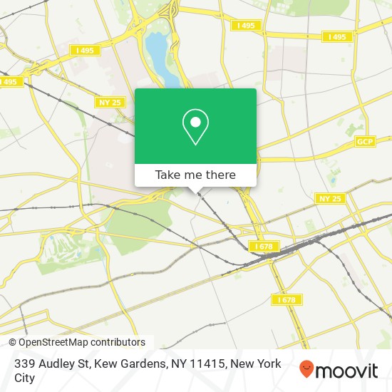 Mapa de 339 Audley St, Kew Gardens, NY 11415