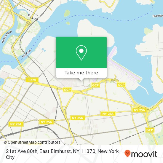 Mapa de 21st Ave 80th, East Elmhurst, NY 11370