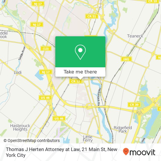 Thomas J Herten Attorney at Law, 21 Main St map